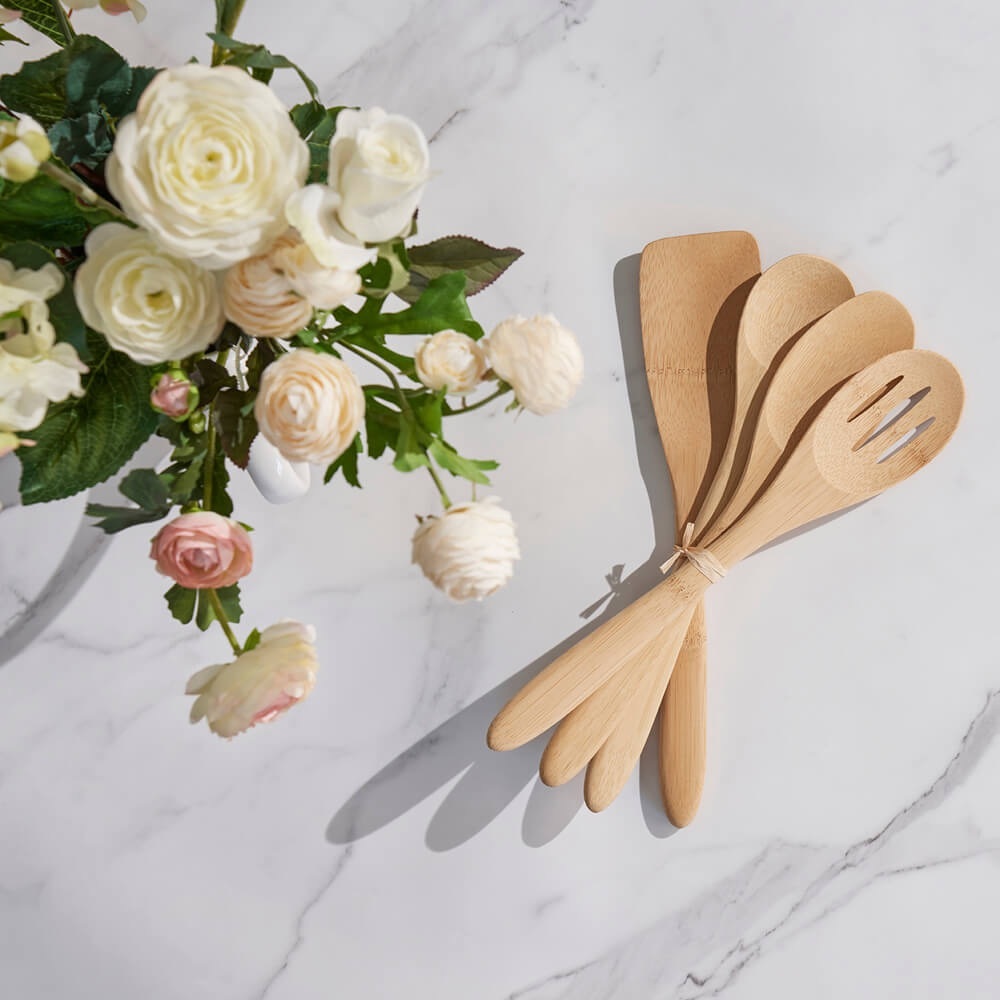 Organic Bamboo Essentials Utensil Set of 4